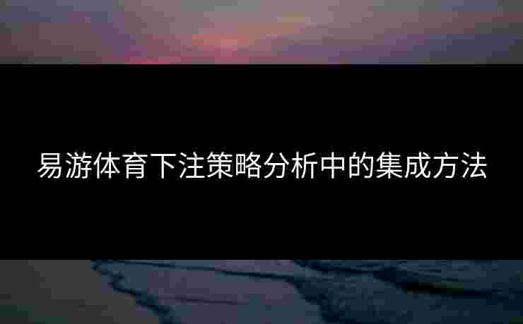 易游体育下注策略分析中的集成方法